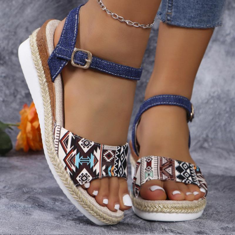 Women's Sandals Wedges Heels Sandals Summer Shoes Woman  New Block Heel Sandals Wedge Shoes For Women Heeled Summer Footwear