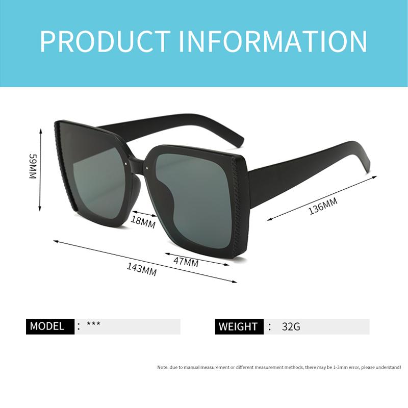 New Fashion Oversize Gradient Sunglasses Women Men Vintage Square Sun Glasses Female Luxury Shades UV400