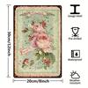 Vintage Flower Metal Tin Sign  8x12 Pink Rose Pastoral Decor for Home Garden Farmhouse Wall Art