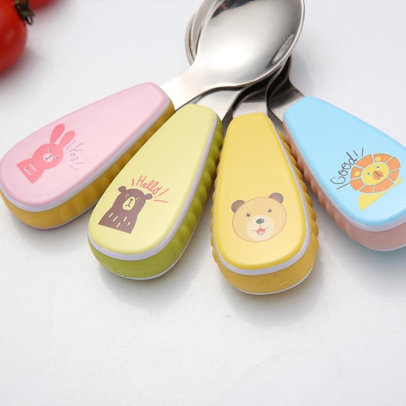 2-Piece Children Cutlery Set with Box, 304 Stainless Steel Spoon Forks Set, Portable Kids Dinnerware Set