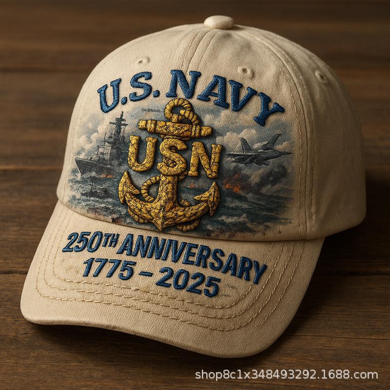D Digital Printed Baseball Cap US Navy Anniversary Hat Printed Peaked Cap Sun Cap