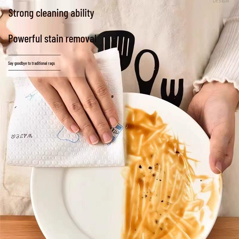 Doppelseitiges saugfähiges Küchentuch: Wasser- und Ölbeständiges Einweg-Papierhandtuch