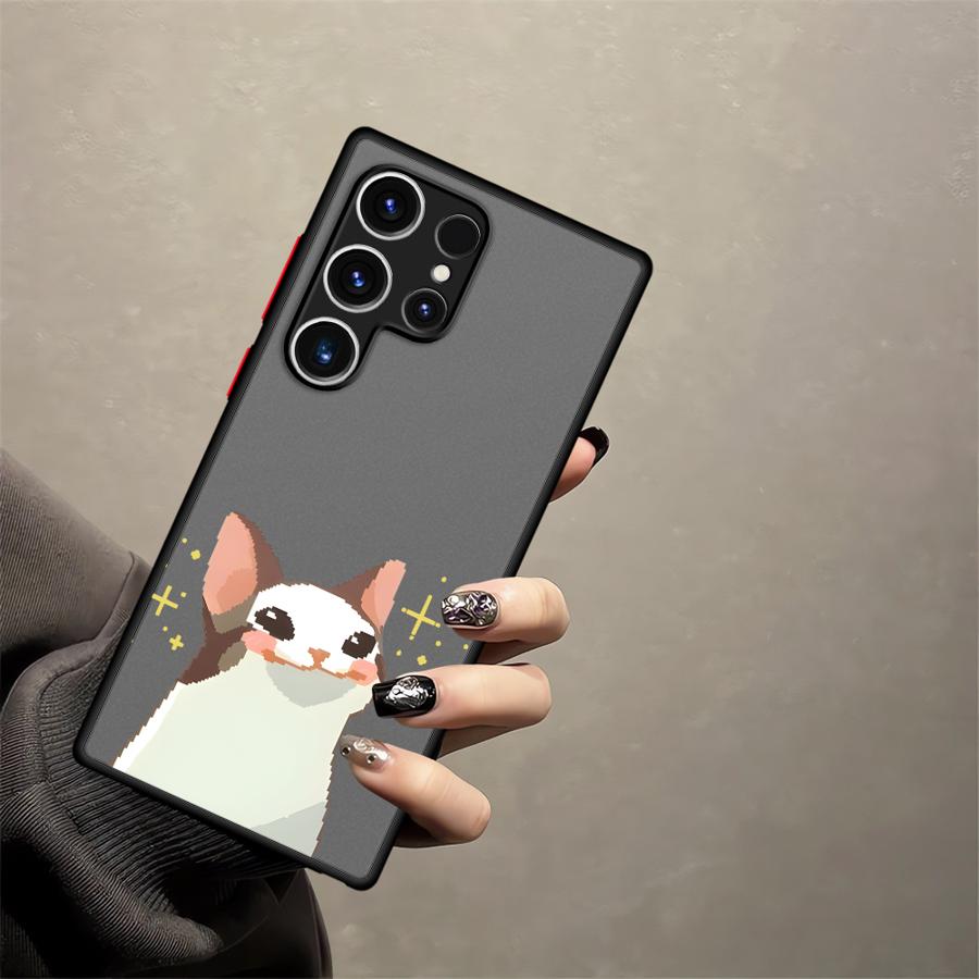 Case for Samsung Galaxy S20 S21 S24 Plus Note 20 Ultra 10 S26 S23 FE S22 S25 Phone Cover Cartoon Cute Cat
