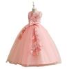 European & American Flower Beaded Princess Dress for Girls - Catwalk & Piano Performance Wear