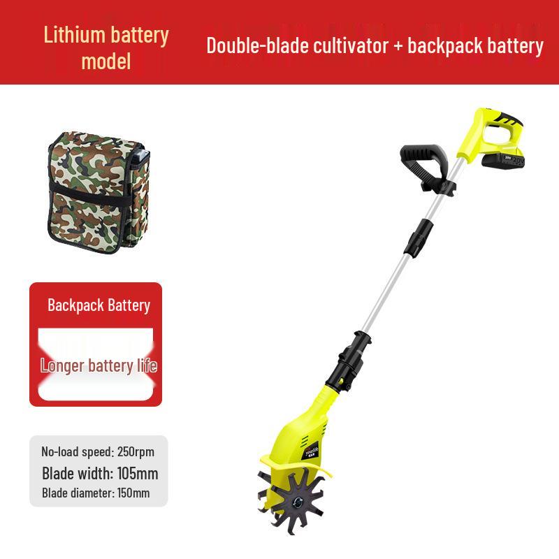 Youlefu Motocultor Electric Portabil cu Litiu - Motosapă Rotativă de Uz Casnic Compactă