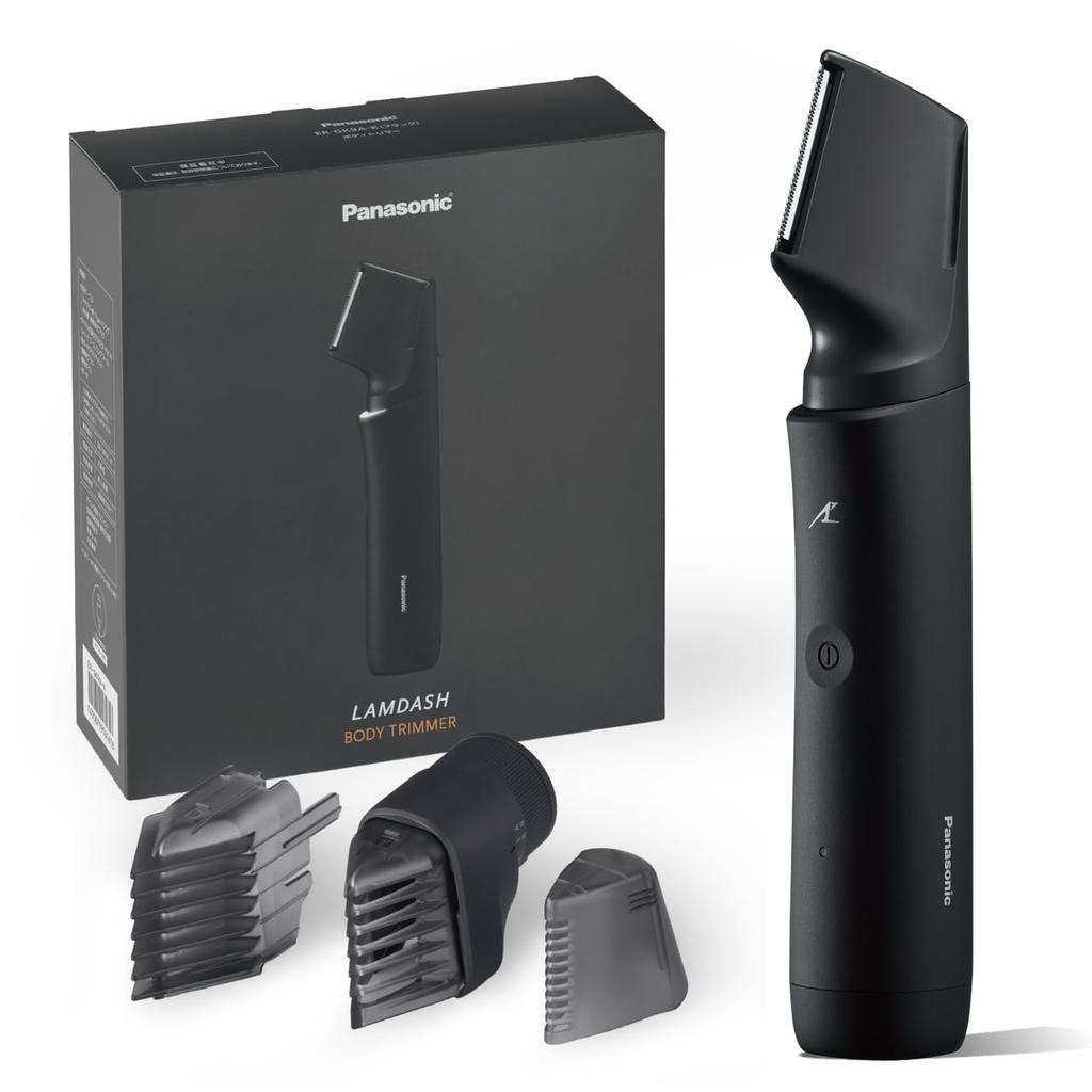 Panasonic Body Body VIO adjustable Trimmer® Shaver, compatible, rechargeable, length, wet/dry use, men's, black, ER-GK9A-K