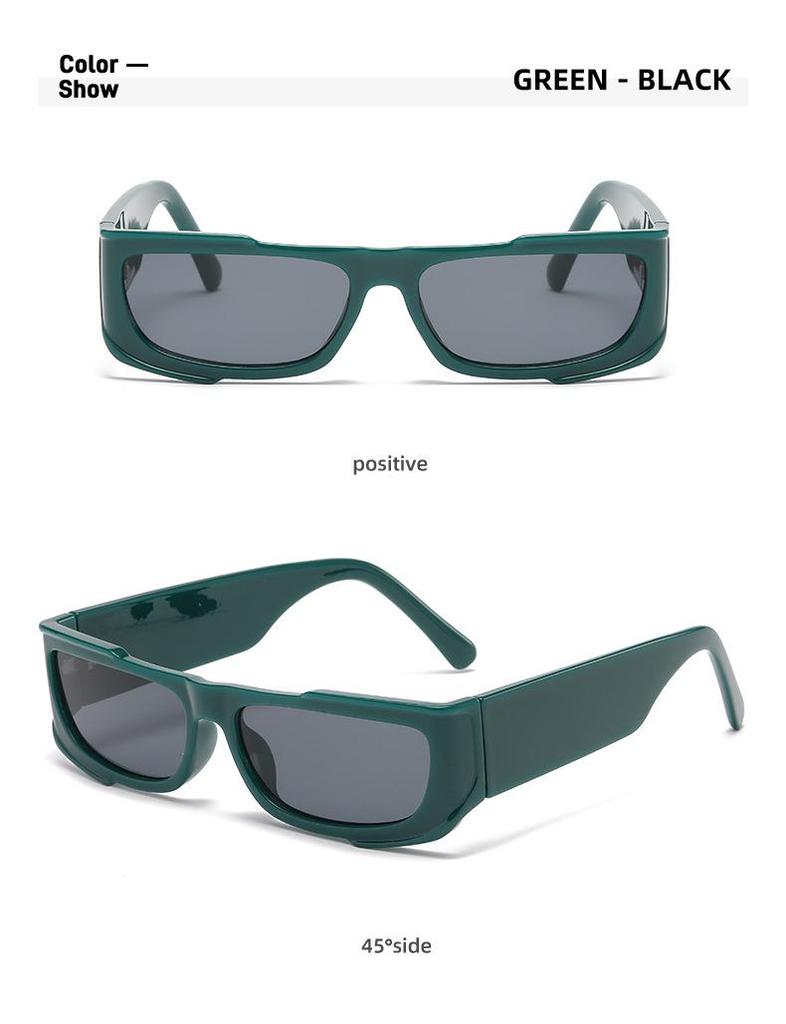 Trendy Small Frame Color Block Sunglasses - Fashionable Punk Style for Internet Celebrities