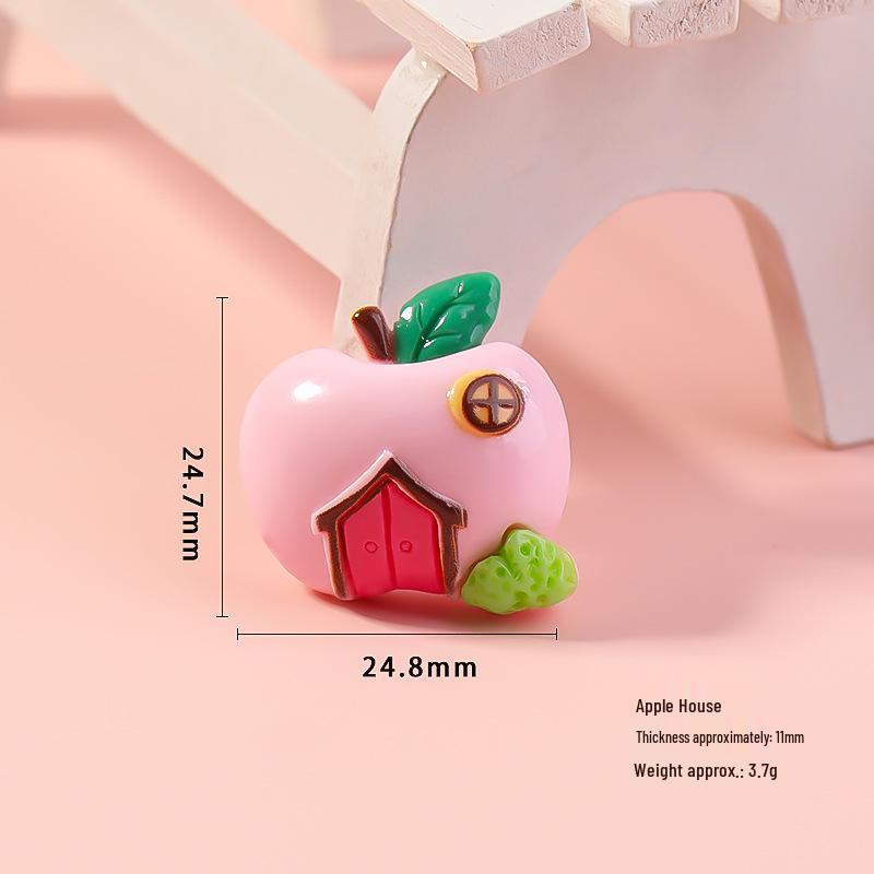 Resin DIY Jewelry Accessories: Fairy Tale Cottage Cream Glue Phone Case, Magnet, Keychain.