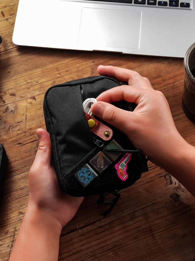 TACTICAL GEEK Block E EDC Compact Waist Pocket EDC Pouch Organizer for Multipurpose Molle Tool Small Pocket Organizer with DIY Patch Daily Utility