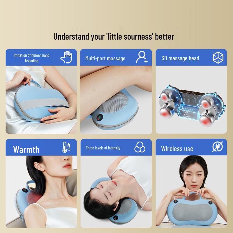 MIAOJIE M3 Multi-functional Body Massager Pillow CN Plug (adapter Included)