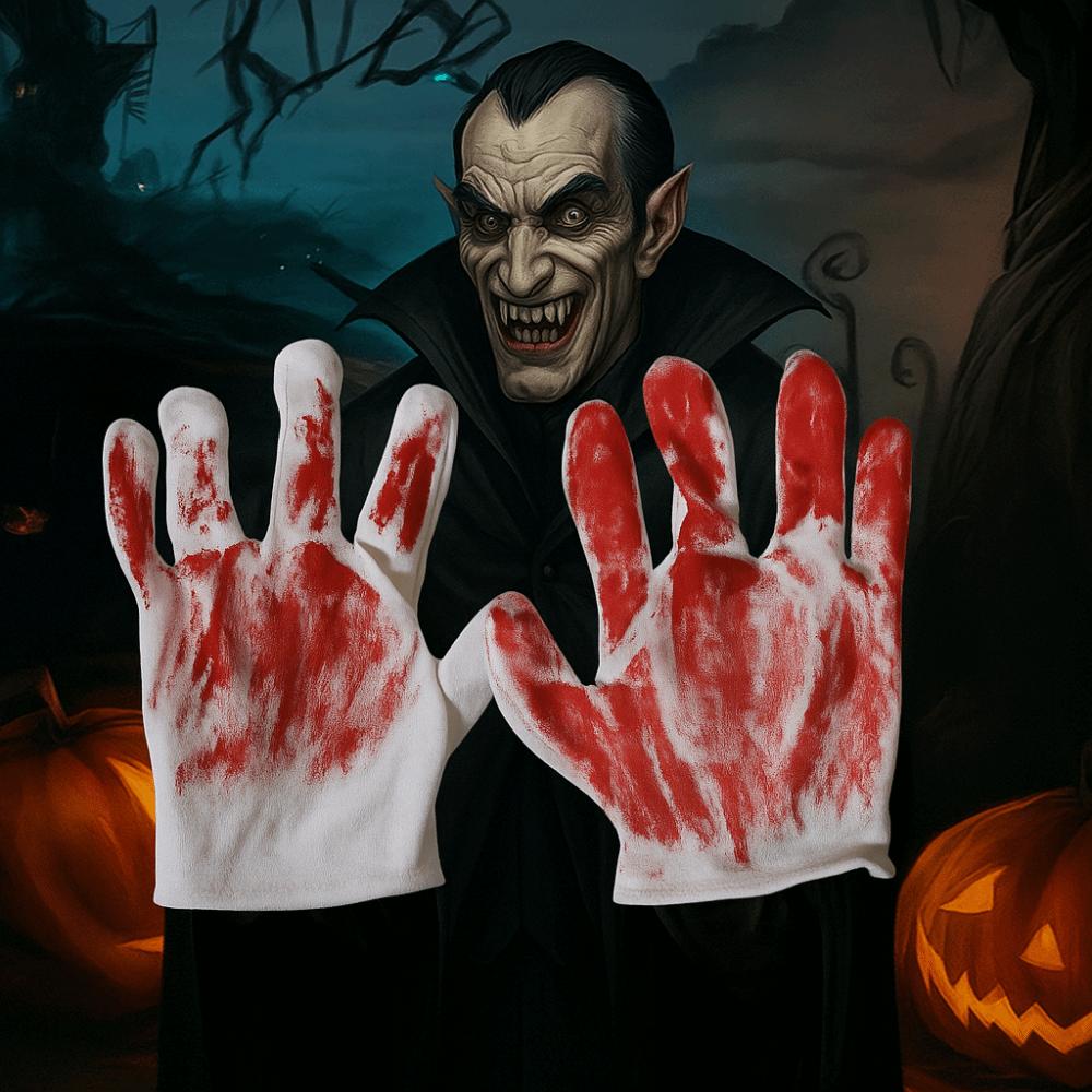 Ghost Blood Mittens Dress Up Cosplay Props Terrifying Blood Stain Masks  Prank