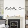 WZ9047 English Slogan Faith Hope Love Bedroom Living Room Beautification Wall Sticker