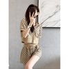 Design Niche Short-sleeved Fashion Suit Summer Slimming Shorts Two-piece Women's Set