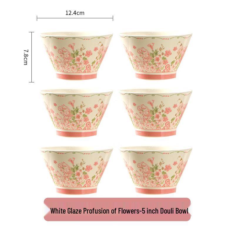 Persson Floral Ceramic Dinner Bowls Set