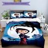 3pcs Coraline (7) Design Cover Set - HD Printed Bedding with 1 Cover and 2 Pillowcases - Perfect for Home and Dorm Decor