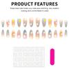 Colored Gradient Glitter Flower Glossy Tear-drop Press-On Nails 24 Pieces Resin Material Comfortable Fit