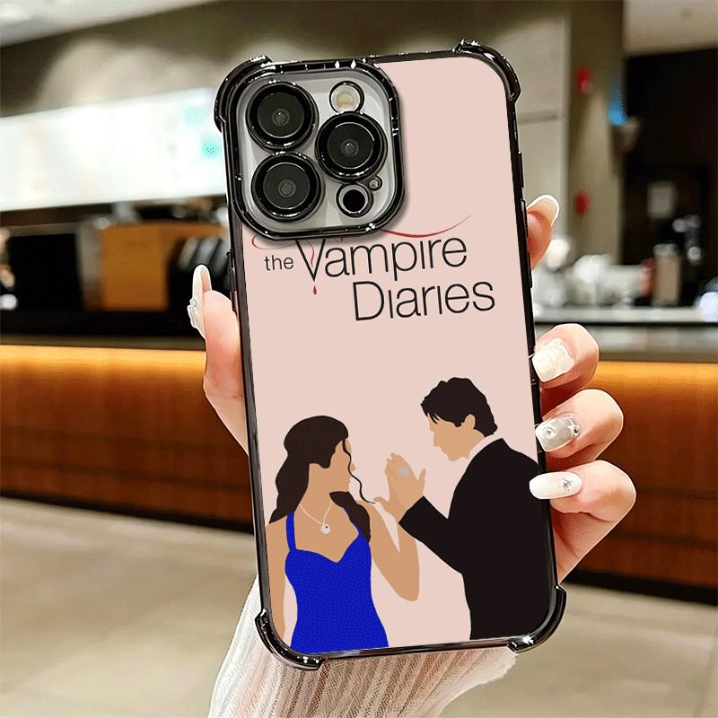The Vampire Diaries Soft Phone Case For iPhone 15 16 17 Air 14 Pro Max 16E Plus 13 12 Mini Plating Anti-Fall Fundas