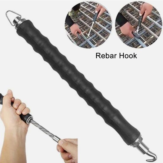 Semi-Automatic Rebar Tying Tool Wire Knotting Pliers Straight Pull Bar Binding Hook Construction Site Rebar Wire Winding Tool