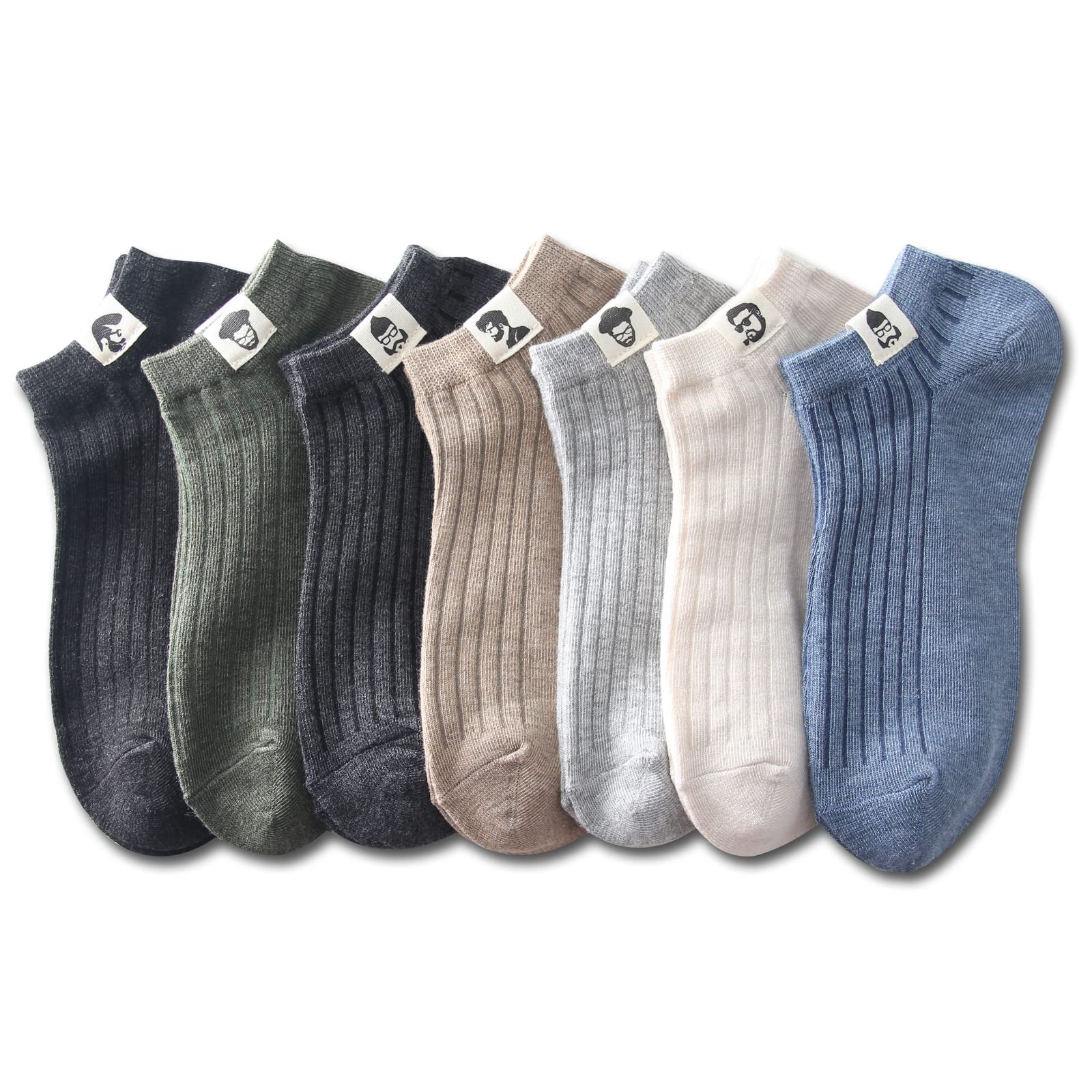 

Носки мужские унисекс ЦуджиЯ до щиколотки, спортивные, летние, набор из 7 пар, 24-27 см, дышащие, с защитой от запаха, антибактериальные, хлопковые,