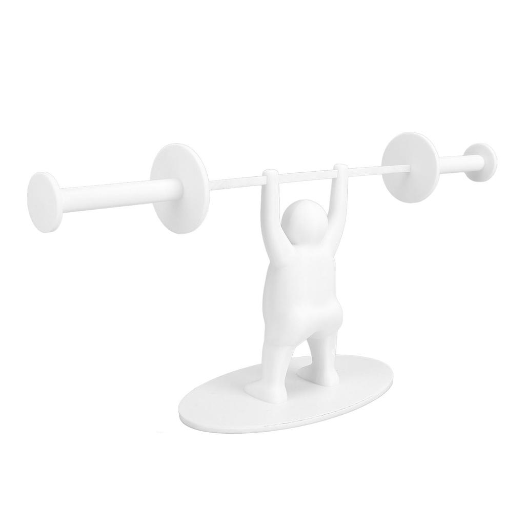Funny Weightlifter Toilet Roll Holder Plastic 3D Printed Standing Toilet Paper Holder for Bathroom Decor