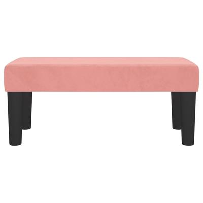 Pink Velvet Bench 70 X 30 X 30 Cm