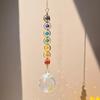 1pc Colorful Crystal Sun Catcher Rainbow Maker Prism with Hanging Chain for Thanksgiving Home Decoration