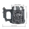Medieval Cross Swords Knight Mug Tankard Viking Knight Resin Stainless Steel Lining Templar Beer Coffee Cup Skull Beer Mug 450ML