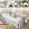 LOHOMEVE Stylish Vinyl Tablecloth, Water-Repellent, Square or Rectangular Table Cover, Nordic Style, Stain-Resistant, Waterproof, Oil-Resistant, Heat-