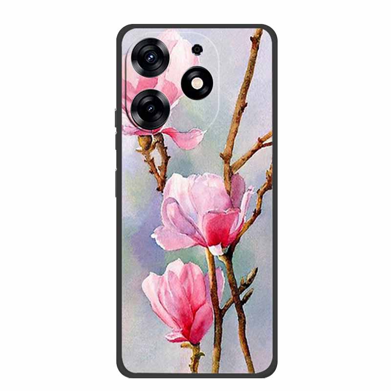 For Infinix Smart 8 Plus Case Luxury Soft Silicone TPU Phone Cases Cover For Infinix Smart8 Plus Protective Flower Painted Coque
