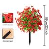 2pc Artificial Ball-Shaped Multicolor Flower Bush with Ground Stake for Garden Patio Flower Bed Yard Outdoor Party Decor