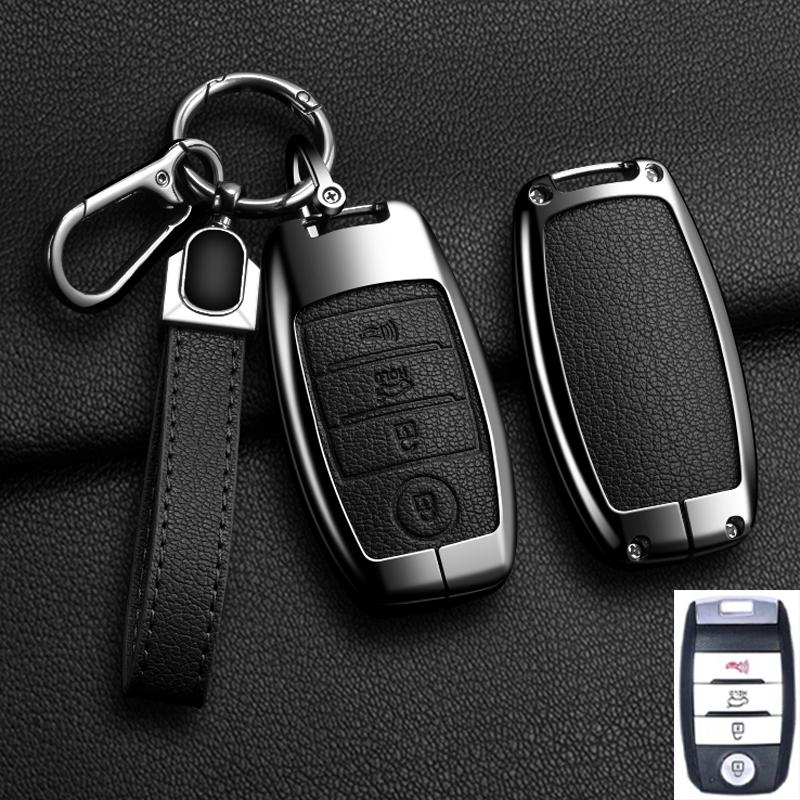 Auto Key Fob Cover Case Fit For Kia Picanto Sportage Rio 3 Cerato 4 Soul K5 Ceed Optima Seltos Sorento Genuine Leather Automotive Auto Accessories