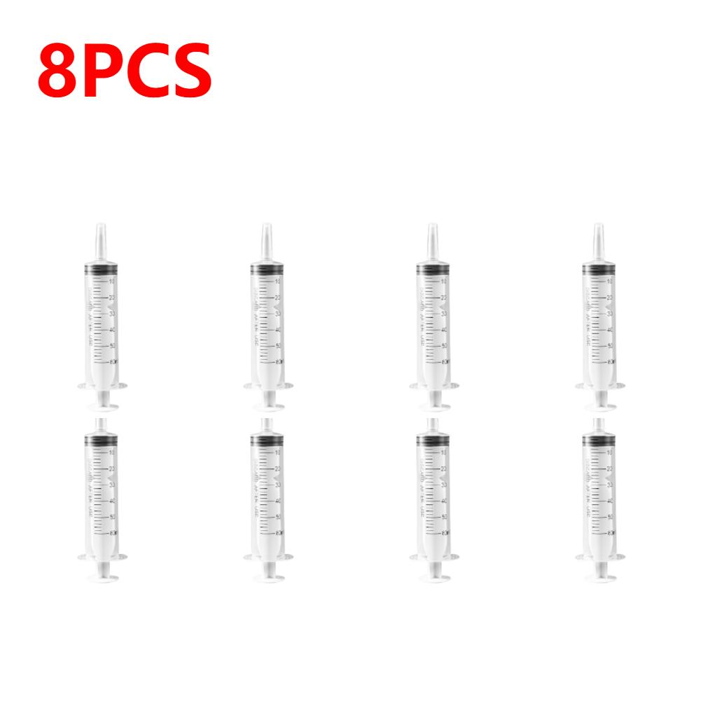 1-10PCS 60ML Capacity Syringe Reusable Pump Measuring With Tube Feeding Ink Pumping Oil Feeding Enema Glue Filling Puppy Accesso