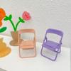 1 Pcs Creative Folding Chair Universal Desktop Phone Holder Stand Mini Foldable Stool Desk Decor Gift Accessories