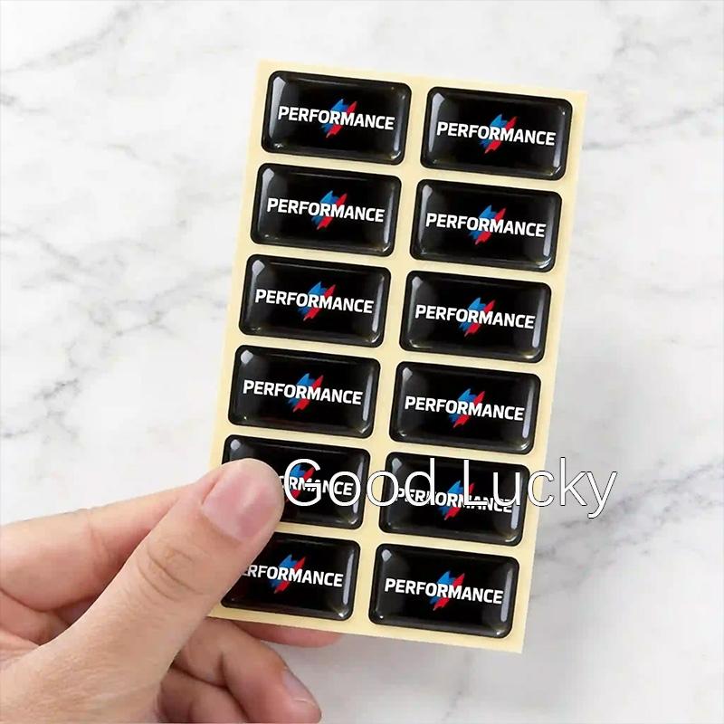 Custom 4Pcs Car Steering Wheel Emblem Badge Stickers Interior Styling For BMW F/G/E Series Motorcycle Modification