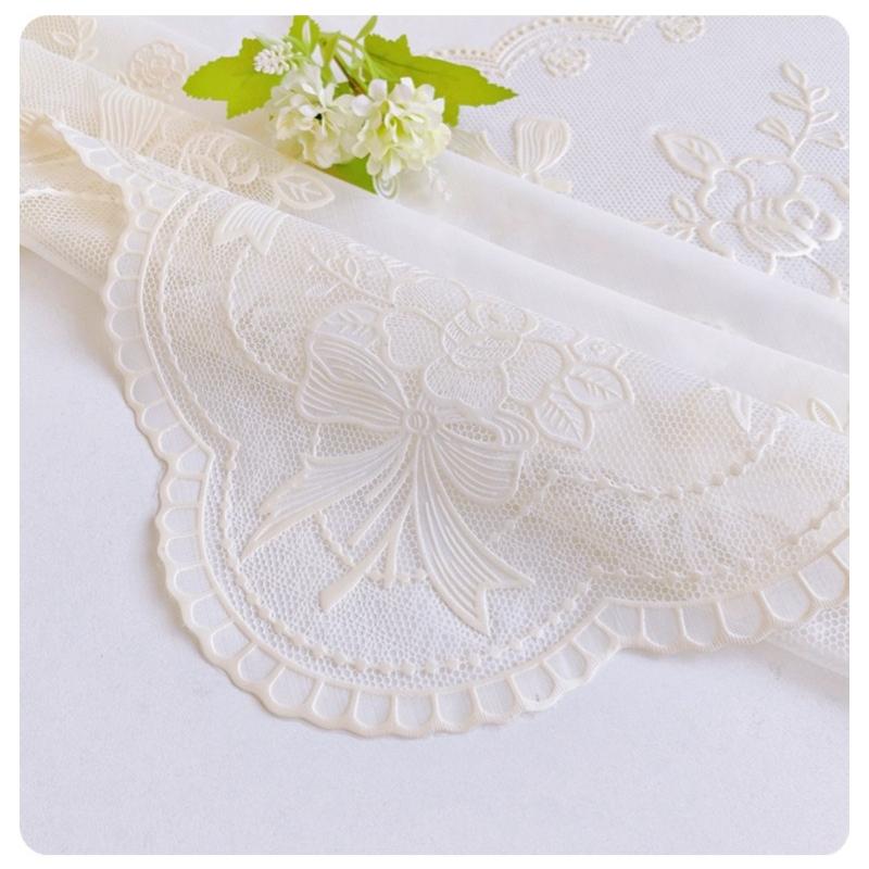 White Patterned Tablecloth Rectangular Waterproof Table Cloths Suitable for Wedding Birthday Party Table Adorn Anti Scald Easy To Maintain Table Mats