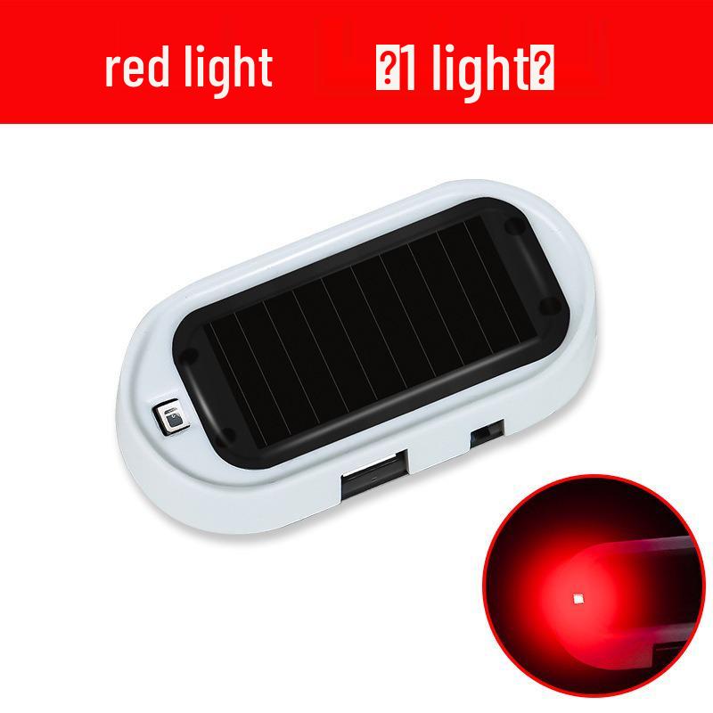 Solar-Powered LED Car Anti-theft Warning Strobe Light