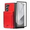 For Samsung Galaxy Z Fold5 5G Case Card Bag Kickstand Leather+PC Phone Cover with HD Screen Protector