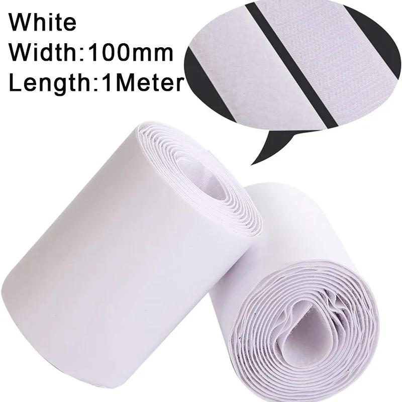 

2pcs 1M/39.37in Hook and Loop Tape 100mm Self Adhesive Fastener Strips Nylon Sticky Heavy Duty Tape Non Slip Rug Grippers Width 10cm
