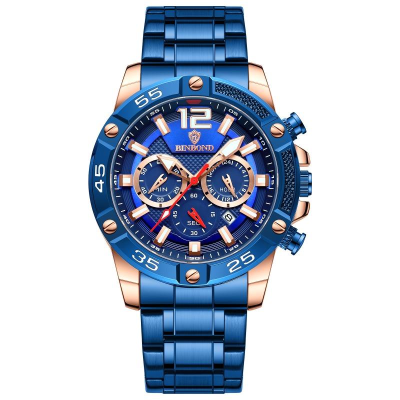 BINBOND Men's Watch Men's Luminous Men's Student Electronic Watch Mechanical Wind Sports Waterproof Quartz