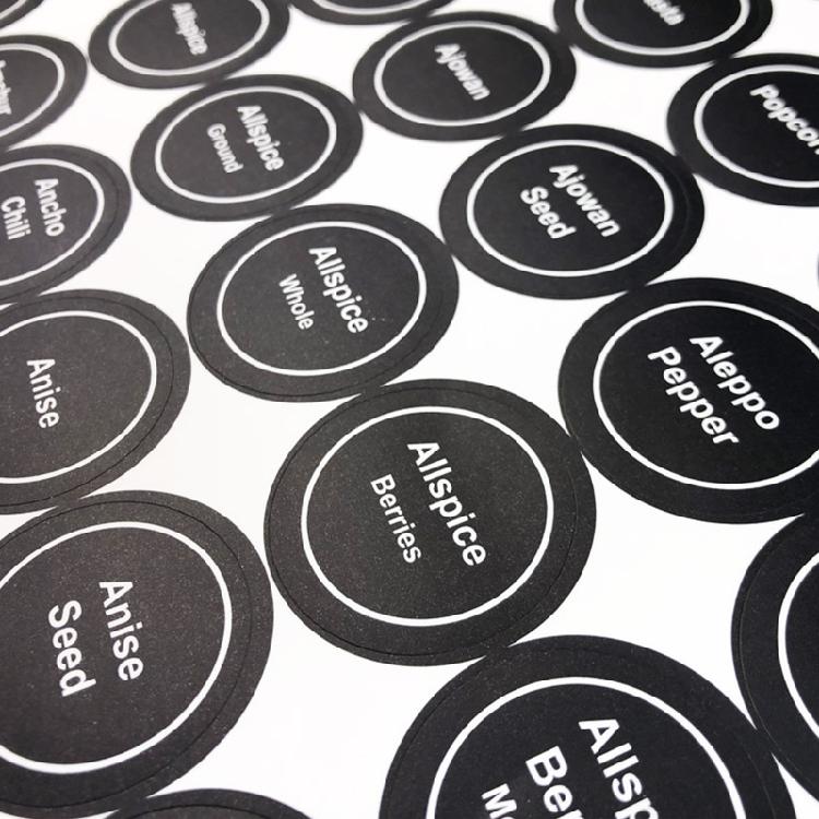 180pcs Preprinted Spice Jar Sticker Labels Water Resistant Write-On Reusable