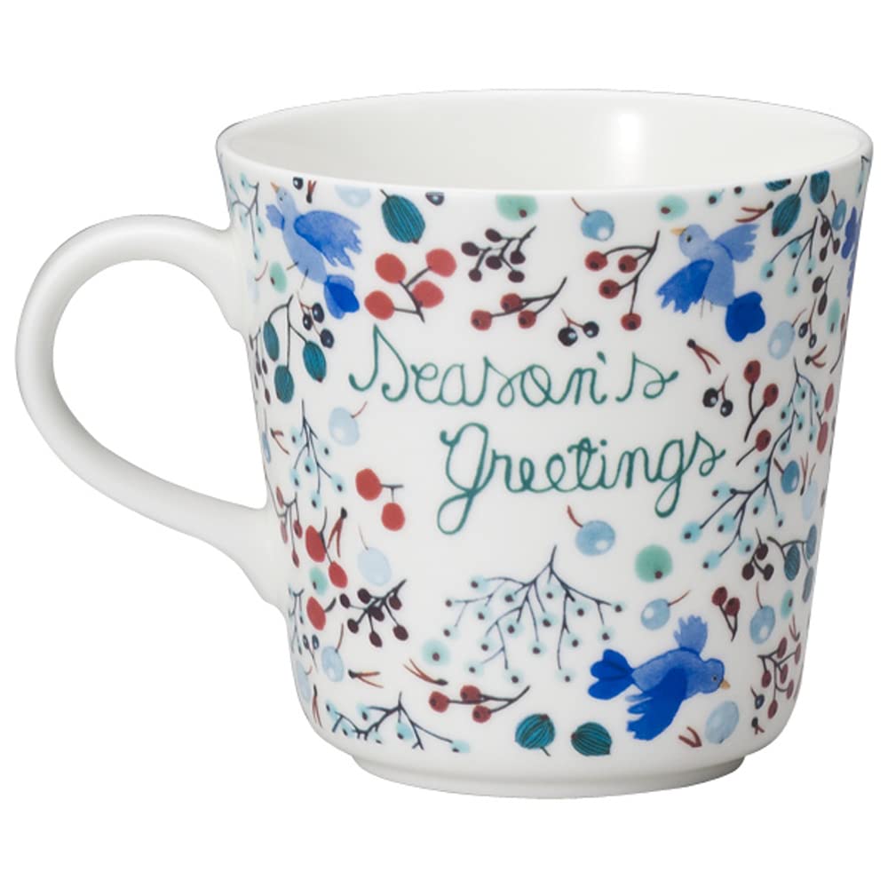 NARUMI Anna Emilia Seasons Greetings Winter Gift Mug, 340cc, Scenery, Cute, Stylish, Large, Gift, Microwave-safe, Dishwasher-safe, Boxed, 51943-2923P