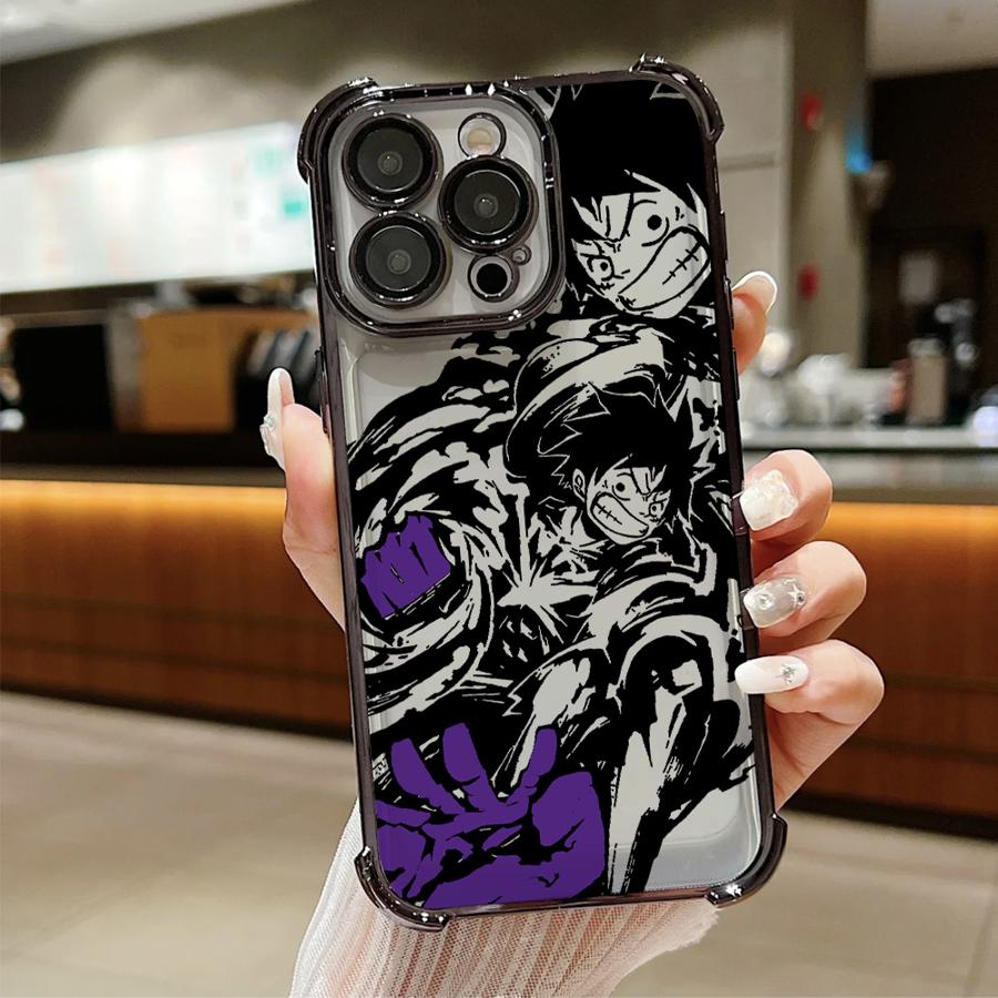 Anime Ones Pieces Case for iPhone 16 15 16Plus XS MAX 13 15Pro Max 11Pro XR 12 14 Pro 11 Clear Cover