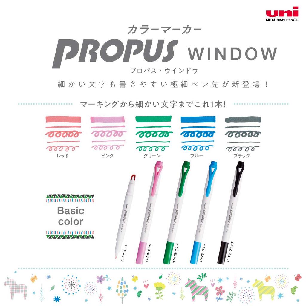 Mitsubishi Pencil Color Marker Window Pro-Pass Green, 10-Piece Box, PUS103T.6