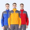 2 Stück/Set Schweißarbeitskleidung Stehkragen Langarm Reißverschluss Jacke Lange Hose Set Reflektierende Streifen Reißfest Arbeitskleidung