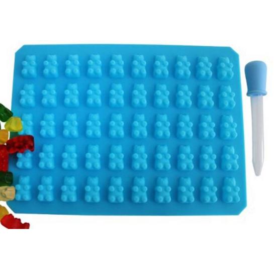 Niedliche Bärenform Kuchenbackform Neuheit Silikon Schokolade Süßigkeiten Eisform Tablett