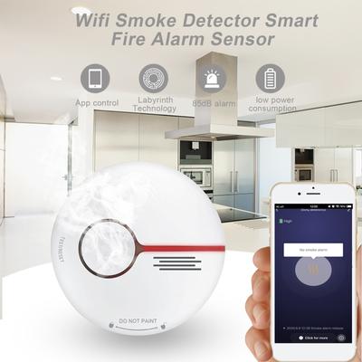 Wifi Rauchmelder Smart Feuer Alarm Sensor Drahtlose Sicherheit System Smart Leben Tuya APP Steuerung Smart Home Für Home Küche/Geschäft/Hotel/Fabrik