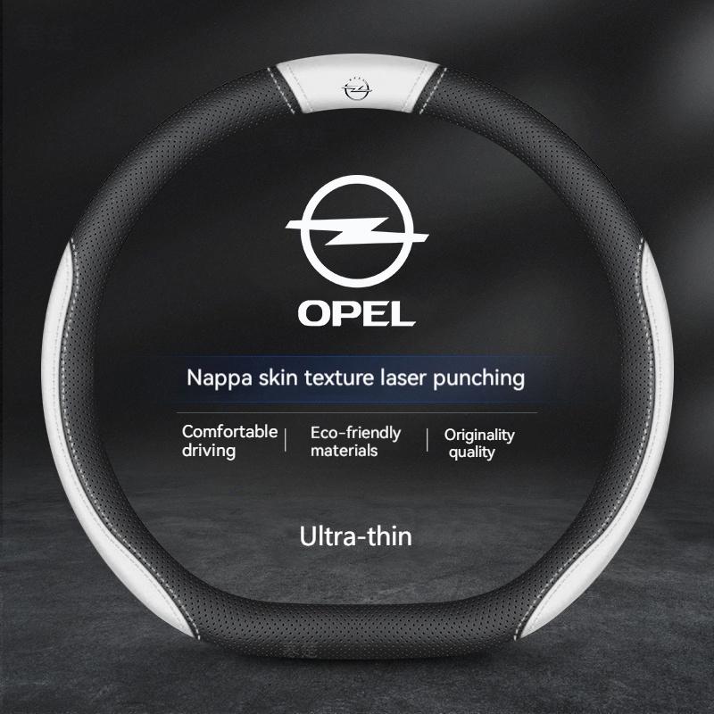 Opel OPCline ASTRA CORSA INSIGNIA MOKKA VECTRA GTC Tigra Carbon fiber Suede Leather Car Steering Wheel Cover Auto Accessories