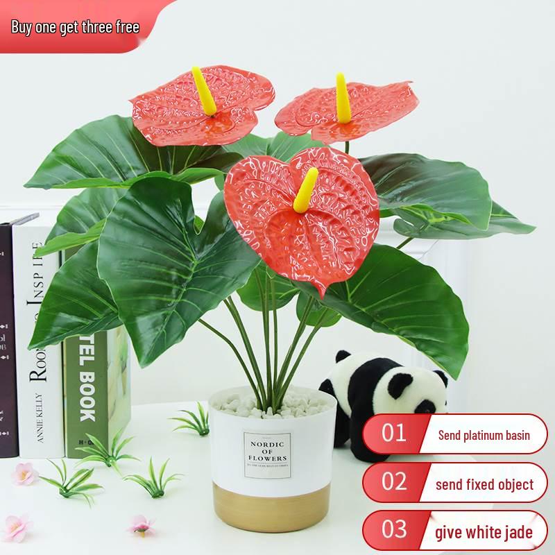 Artificial Bionic Green Plants: Floor-Standing Turtle Back Leaves Ornament for Living Room and Bedroom Decor