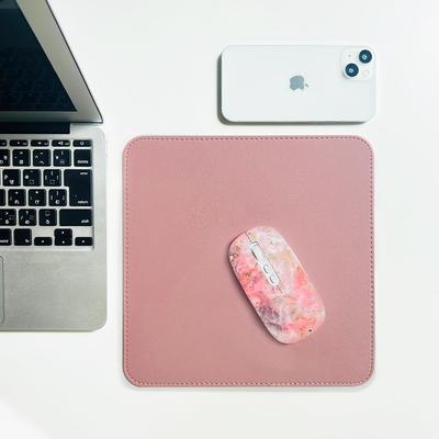Reversible Premium Leather Style Mouse Pad EGRET Simple Stylish Cute Pink Light Double-sided (dull & Pink)