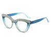 Trendy Diamond Encrusted Reading Glasses Vintage Luxury Cat Eye Reading Glasses Computer Protection Glasses
